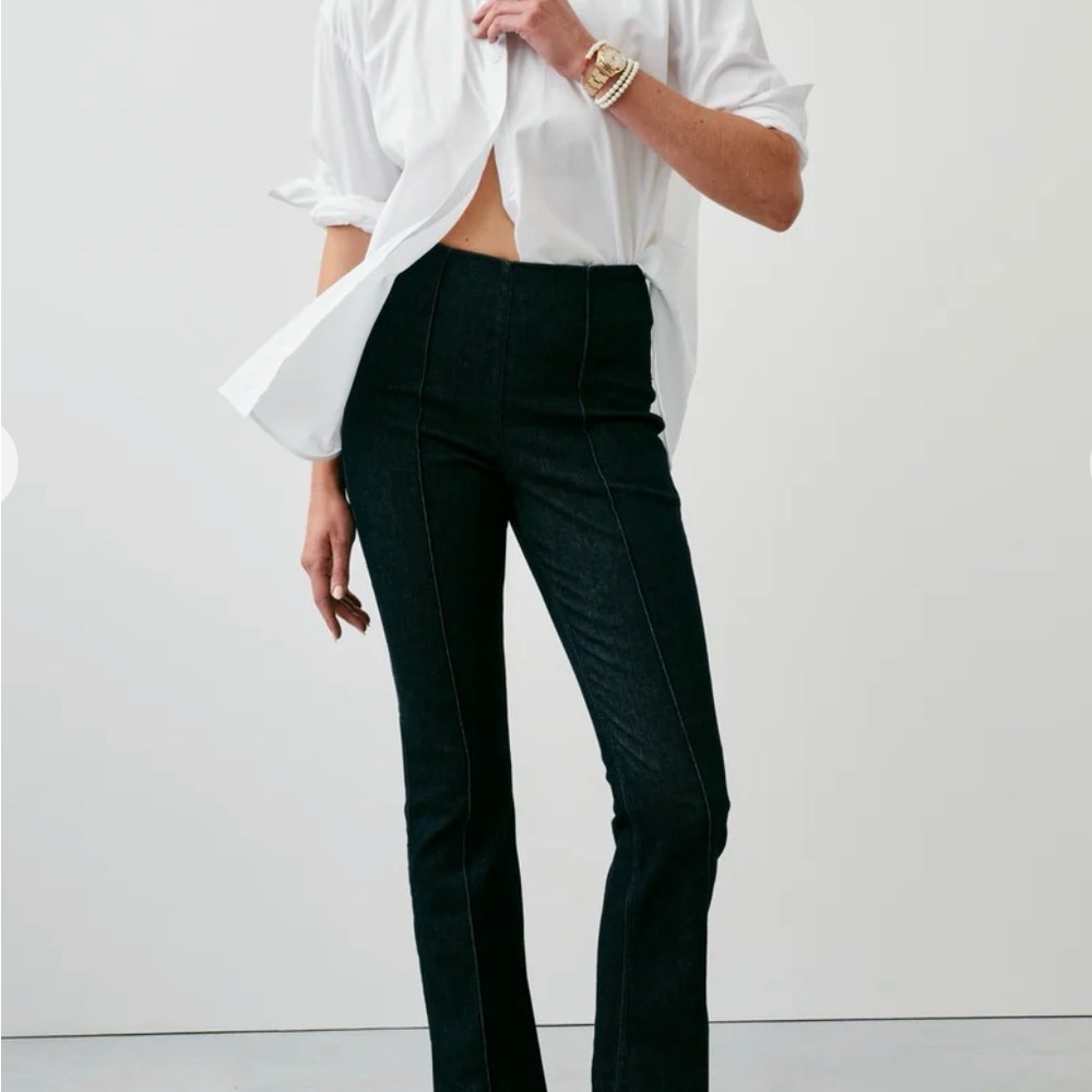 Spanx zero waistband micro flare jeans